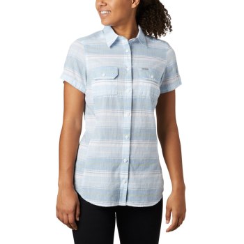 Columbia Overhemd Dames, Cape Alava Short Sleeve Blauw, 09PUYIFLS